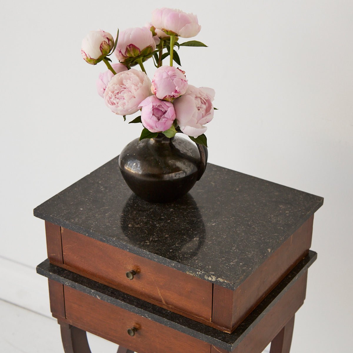 Antique Marble Bedside Table - elsie green - Furniture