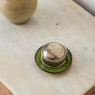 Antique Marble Bedside Table with Book-matched Door - elsie green - furniture
