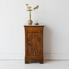 Antique Marble Bedside Table with Book-matched Door - elsie green - furniture