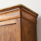 Antique Marble Bedside Table with Book-matched Door - elsie green - furniture