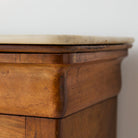 Antique Marble Bedside Table with Book-matched Door - elsie green - furniture