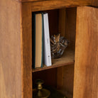 Antique Marble Bedside Table with Book-matched Door - elsie green - furniture