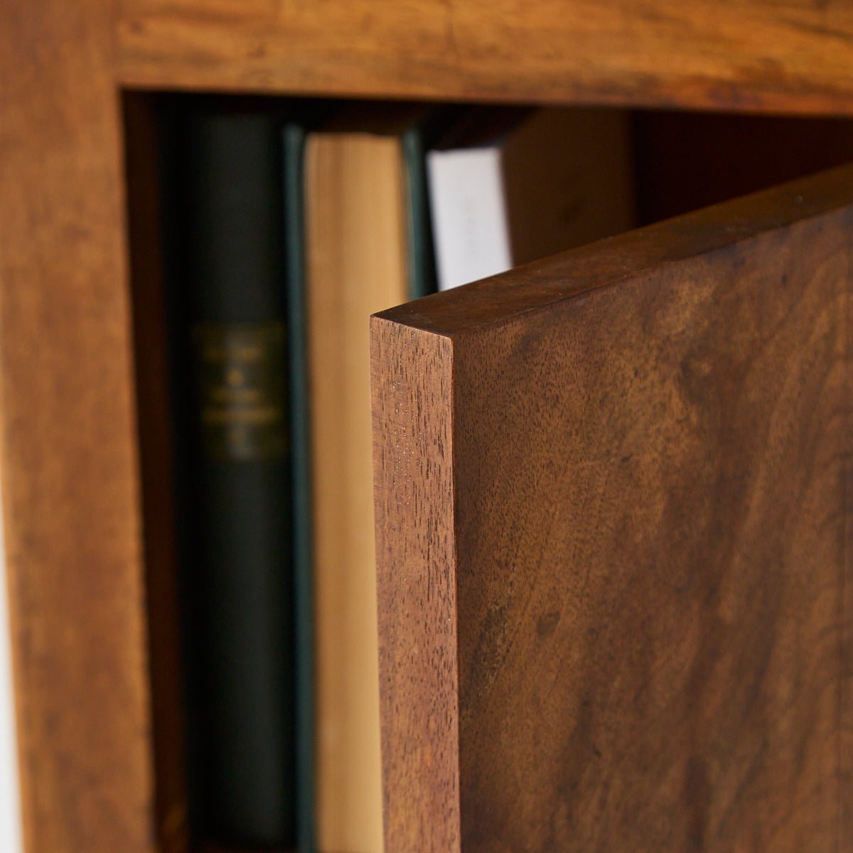 Antique Marble Bedside Table with Book-matched Door - elsie green - furniture