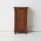 Antique Marble Bedside Table with Book-matched Door - elsie green - furniture