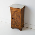 Antique Marble Bedside Table with Book-matched Door - elsie green - furniture