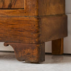 Antique Marble Bedside Table with Book-matched Door - elsie green - furniture