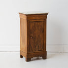 Antique Marble Bedside Table with Book-matched Door - elsie green - furniture