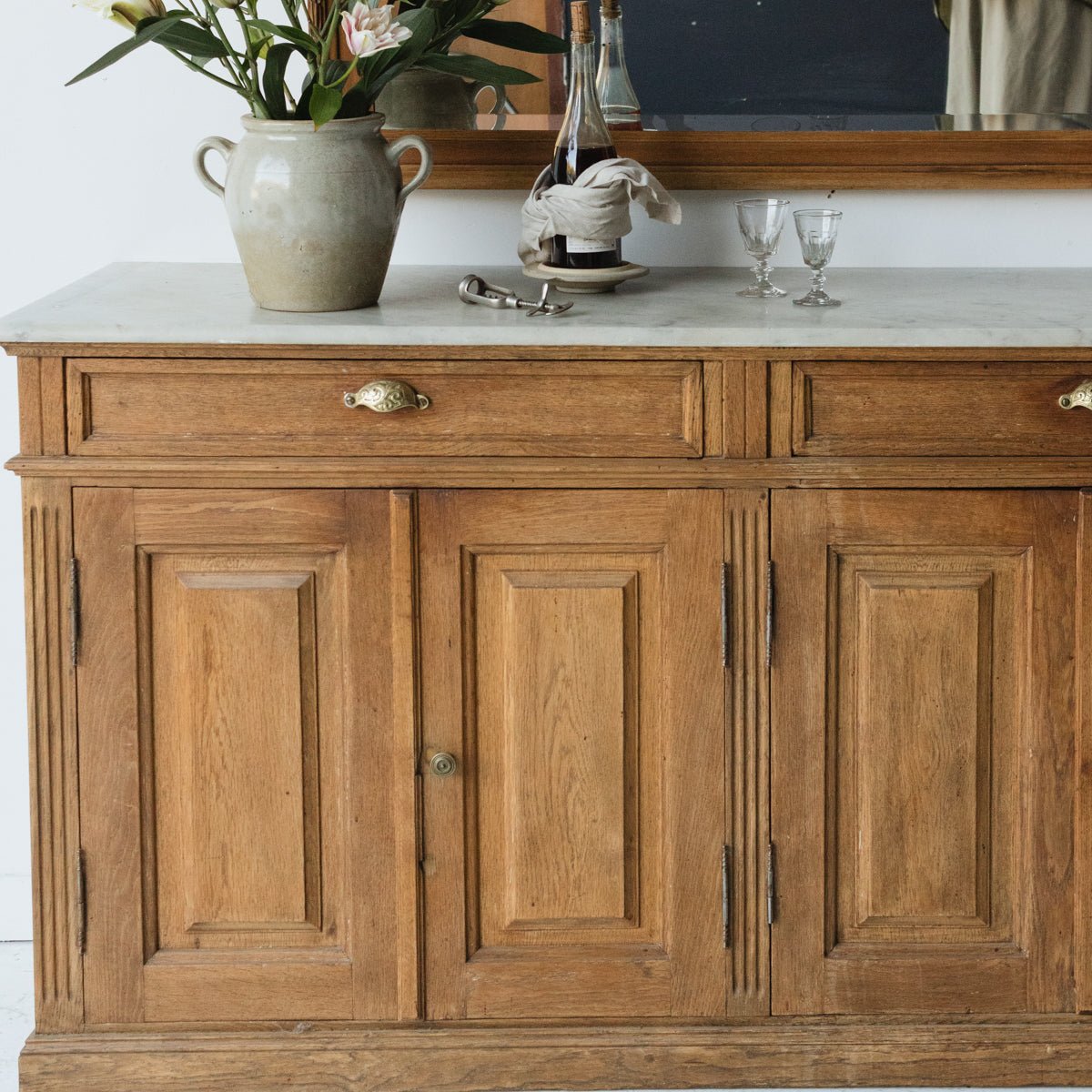 Antique Marble Buffet - elsie green - furniture