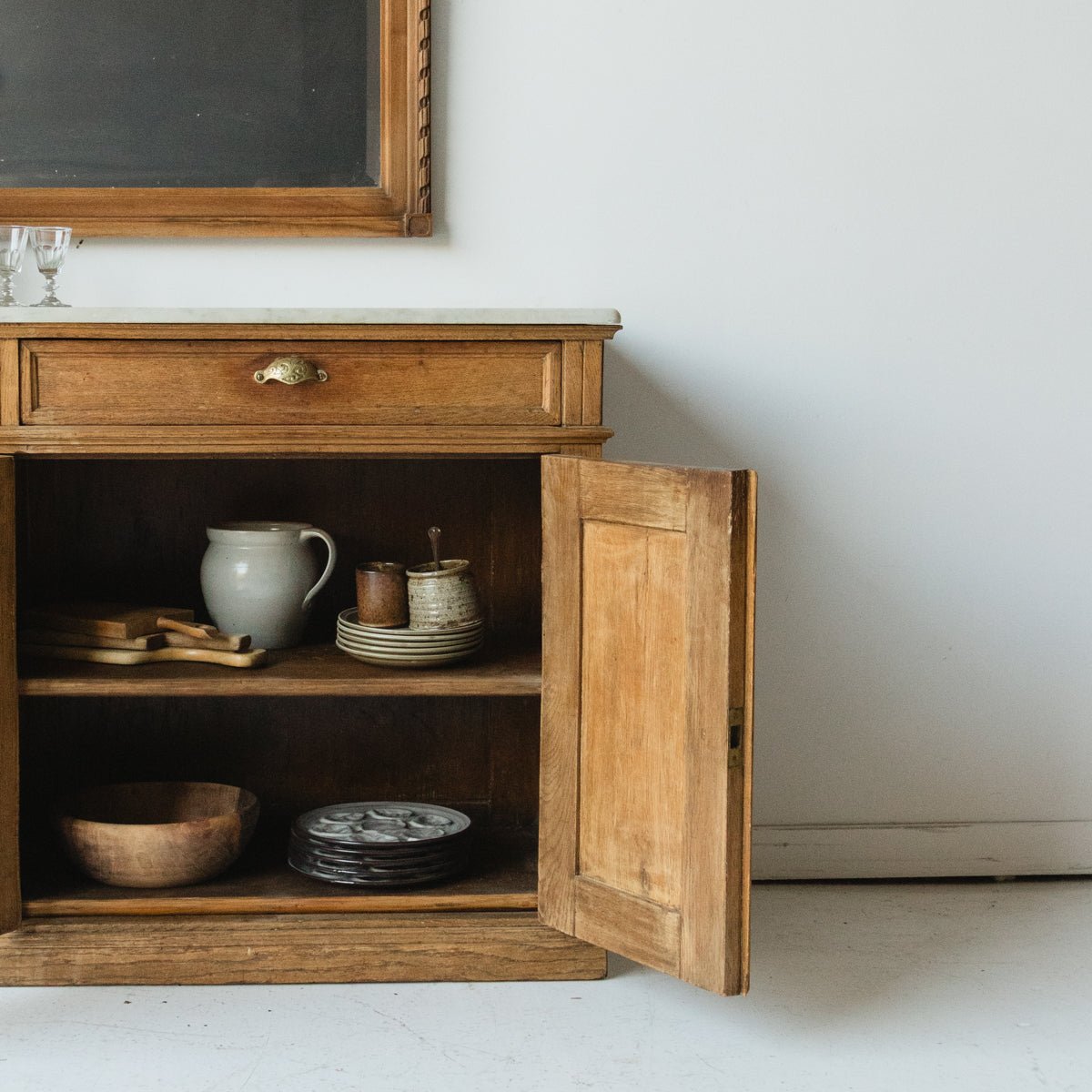 Antique Marble Buffet - elsie green - furniture