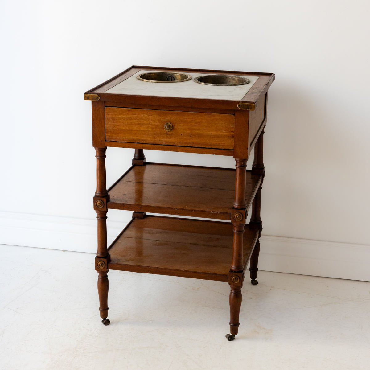Antique Marble Champagne Table - elsie green - furniture