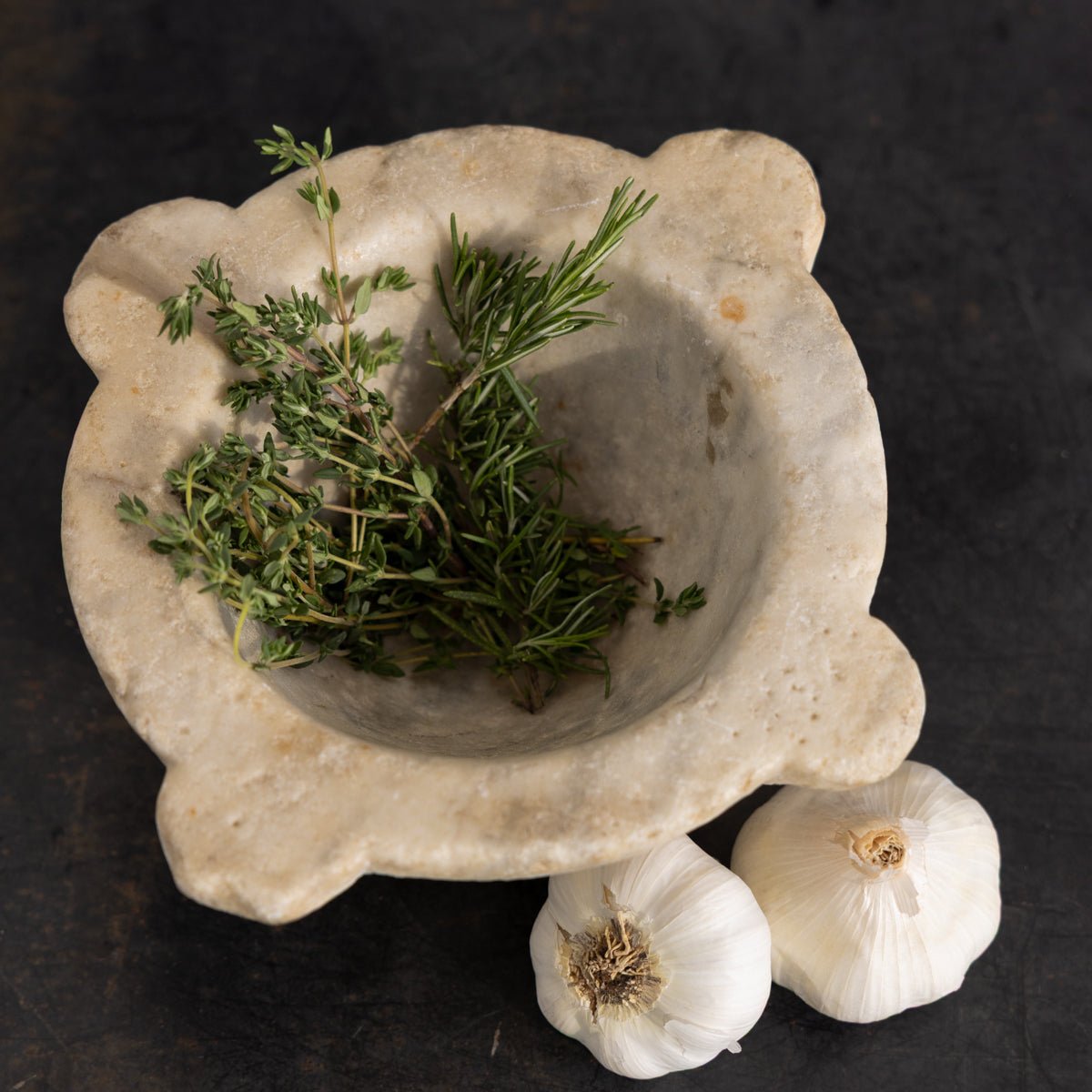 Antique Marble Mortar - elsie green - the french kitchen