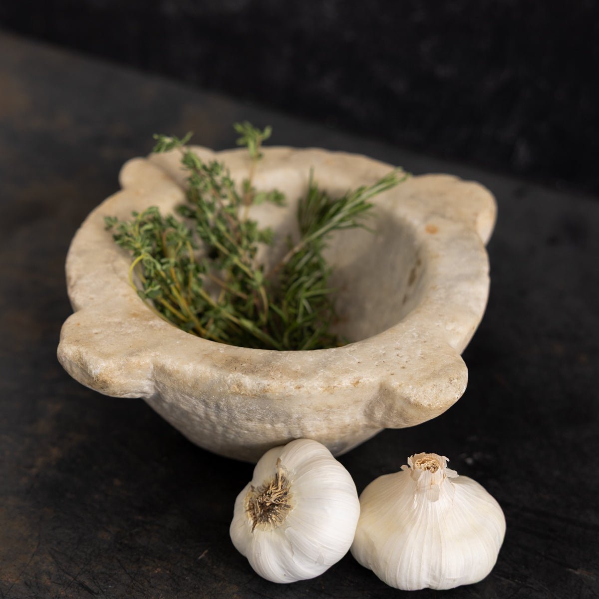 Antique Marble Mortar - elsie green - the french kitchen