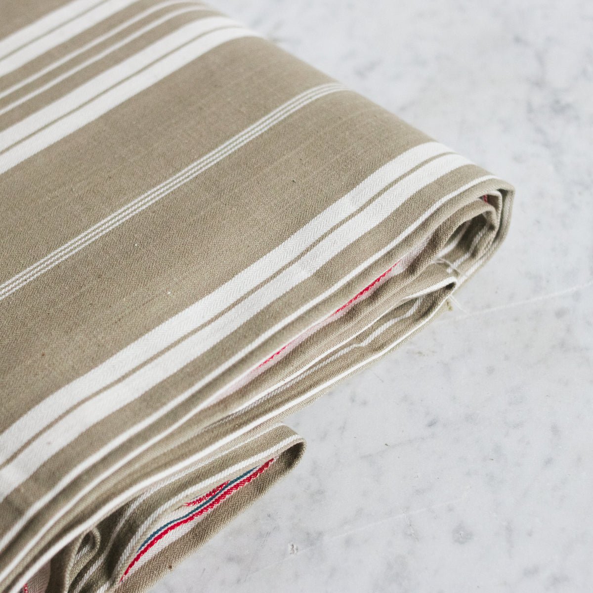 Antique Mattress Ticking - elsie green - Textiles