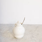 Antique Mustard Pot with Silver Spoon - elsie green - the french kitchen