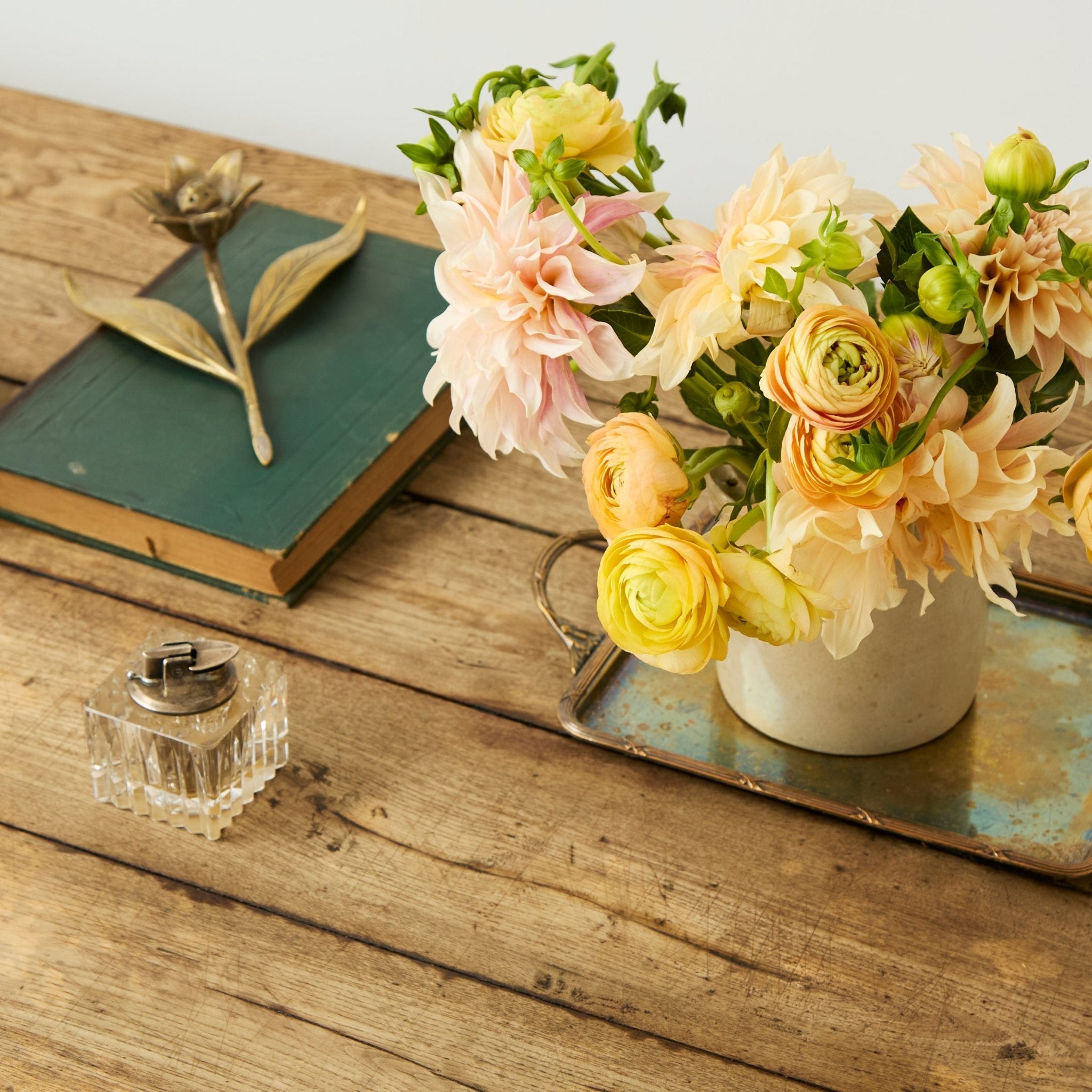 Antique Oak Coffee Table - elsie green - furniture