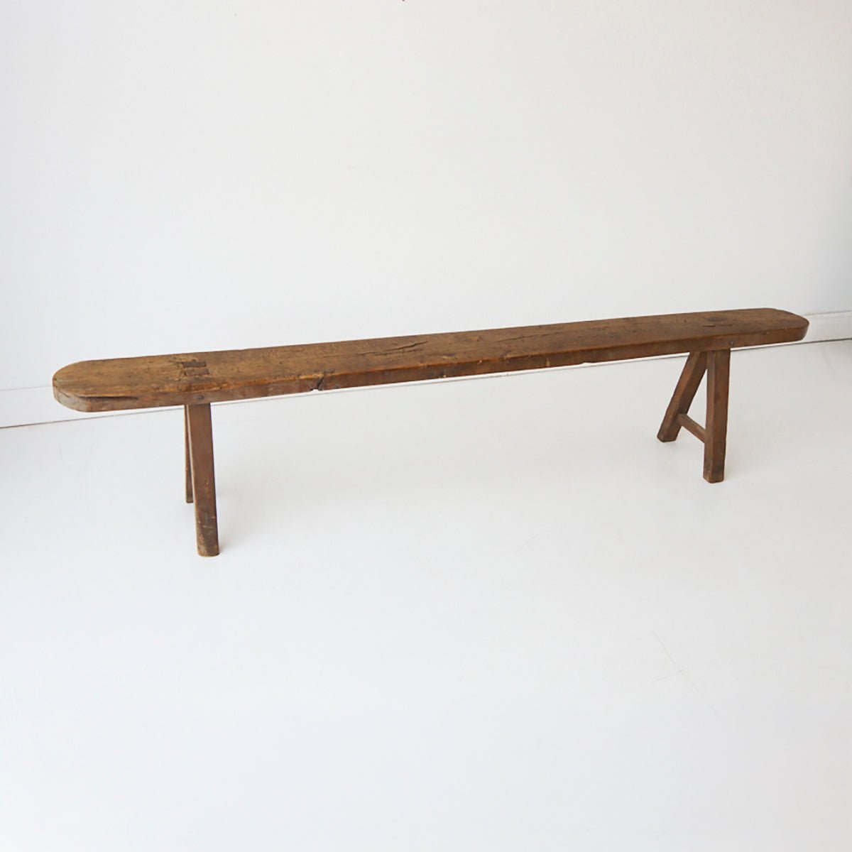 Antique Oak Farm Bench - elsie green - furniture