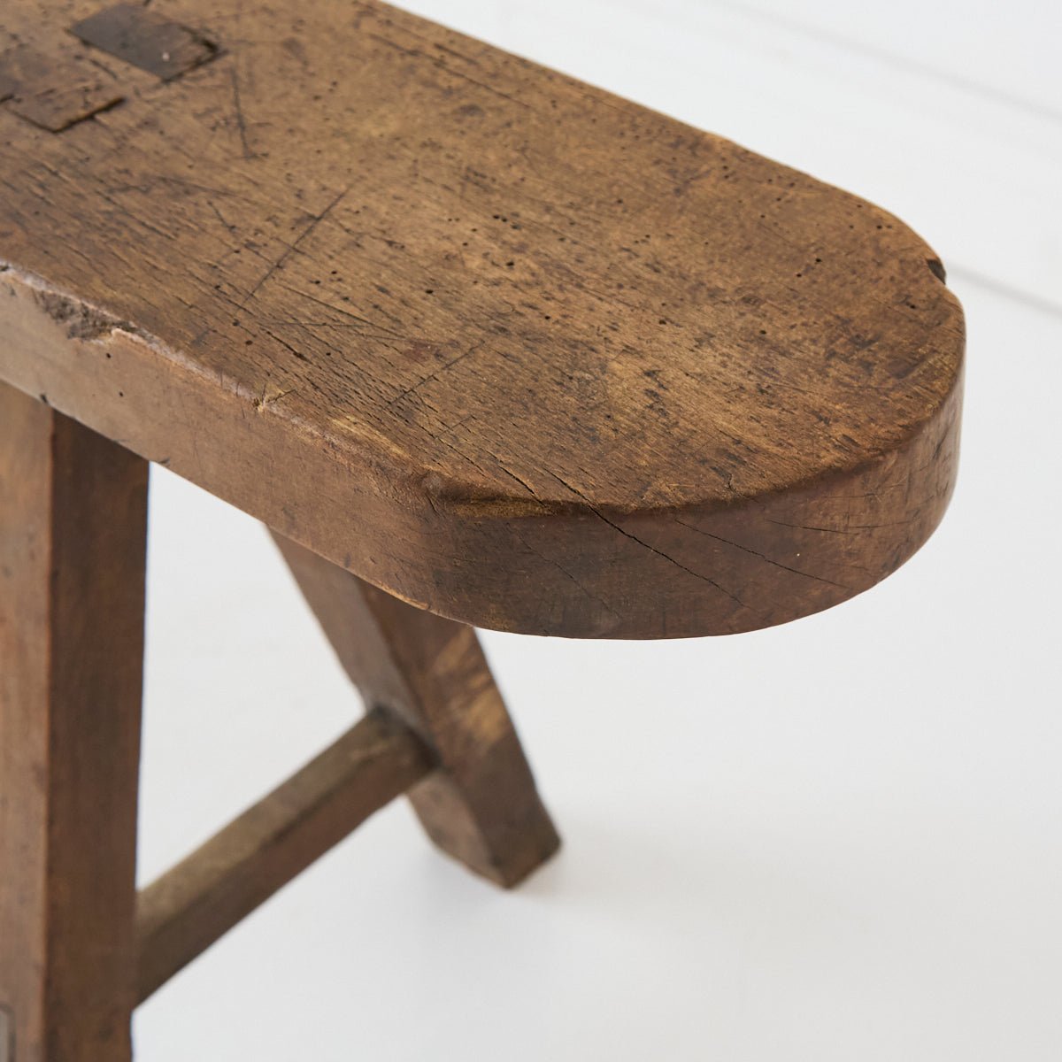 Antique Oak Farm Bench - elsie green - furniture