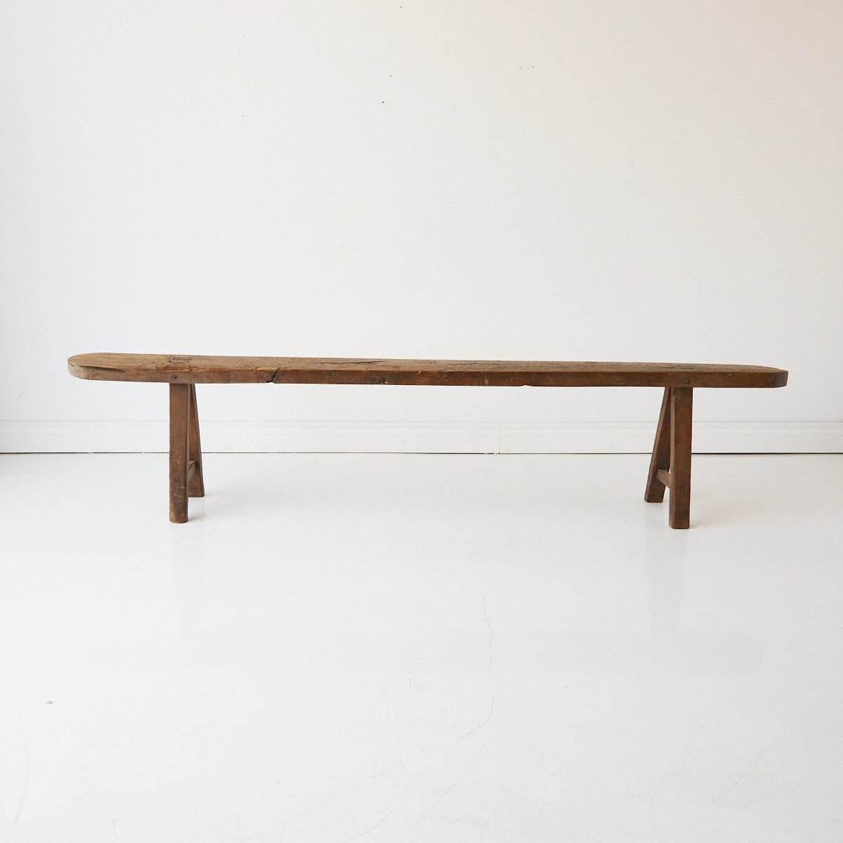 Antique Oak Farm Bench - elsie green - furniture