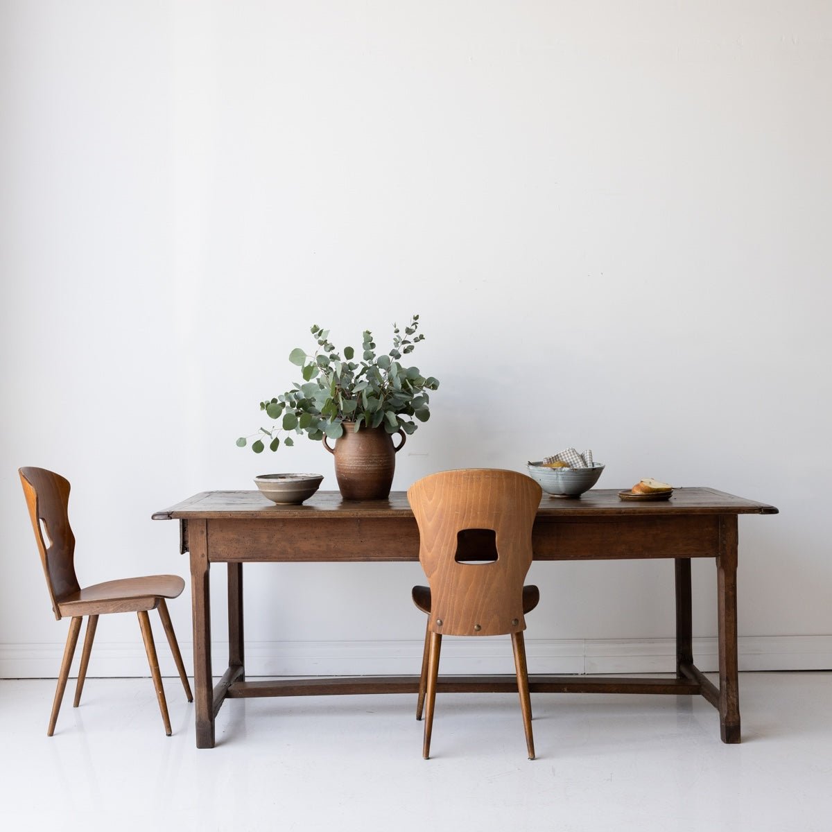 Antique Oak Farm Table - elsie green - furniture