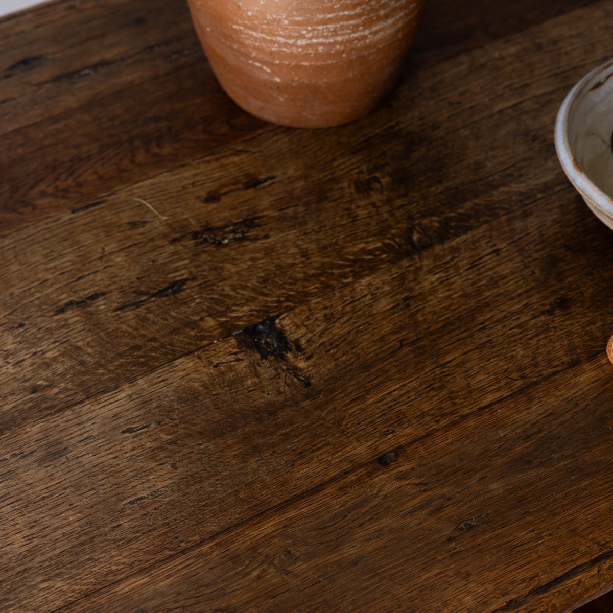 Antique Oak Farm Table - elsie green - furniture