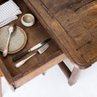 Antique Oak Farm Table - elsie green - furniture
