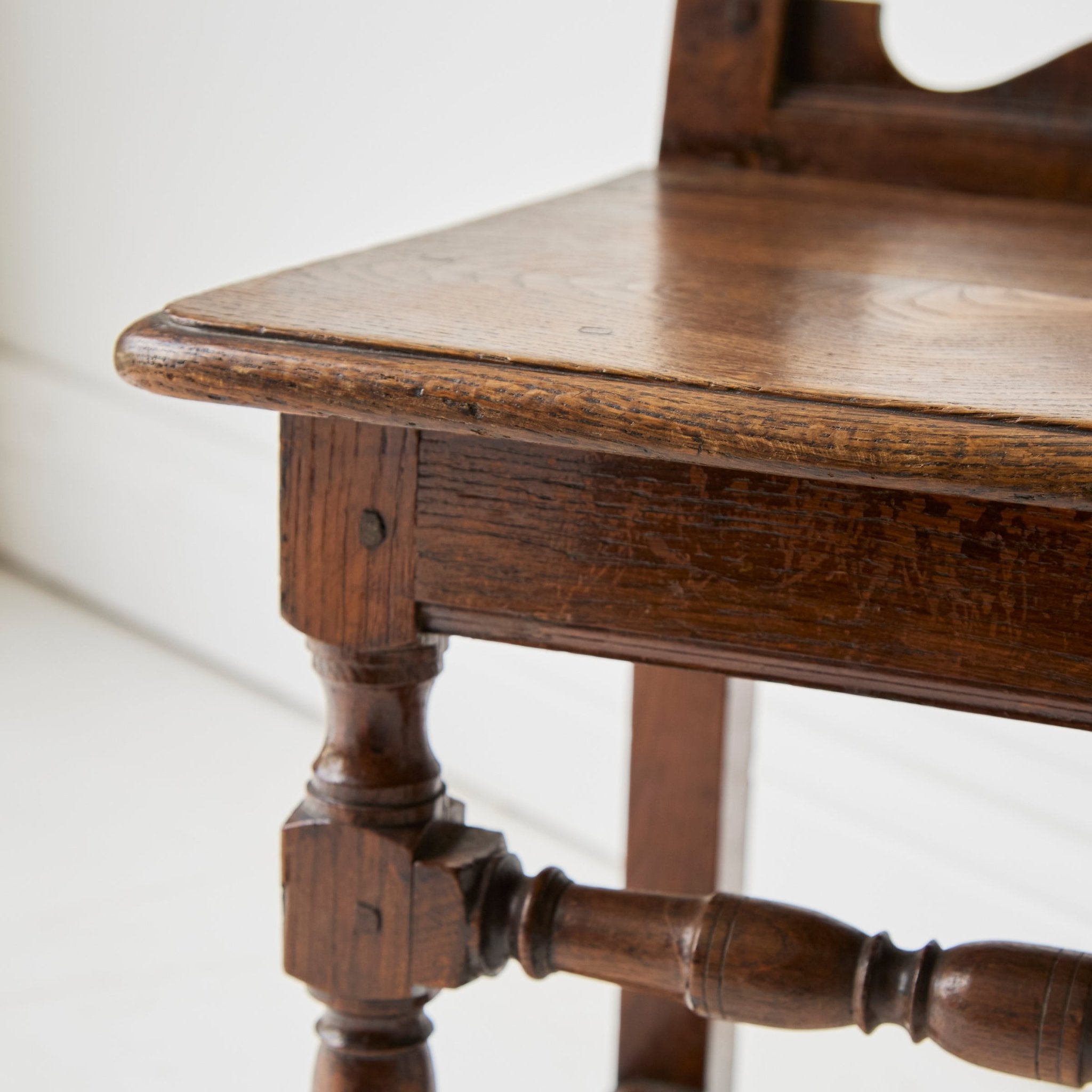 Antique Oak Nun's Chair - elsie green - furniture