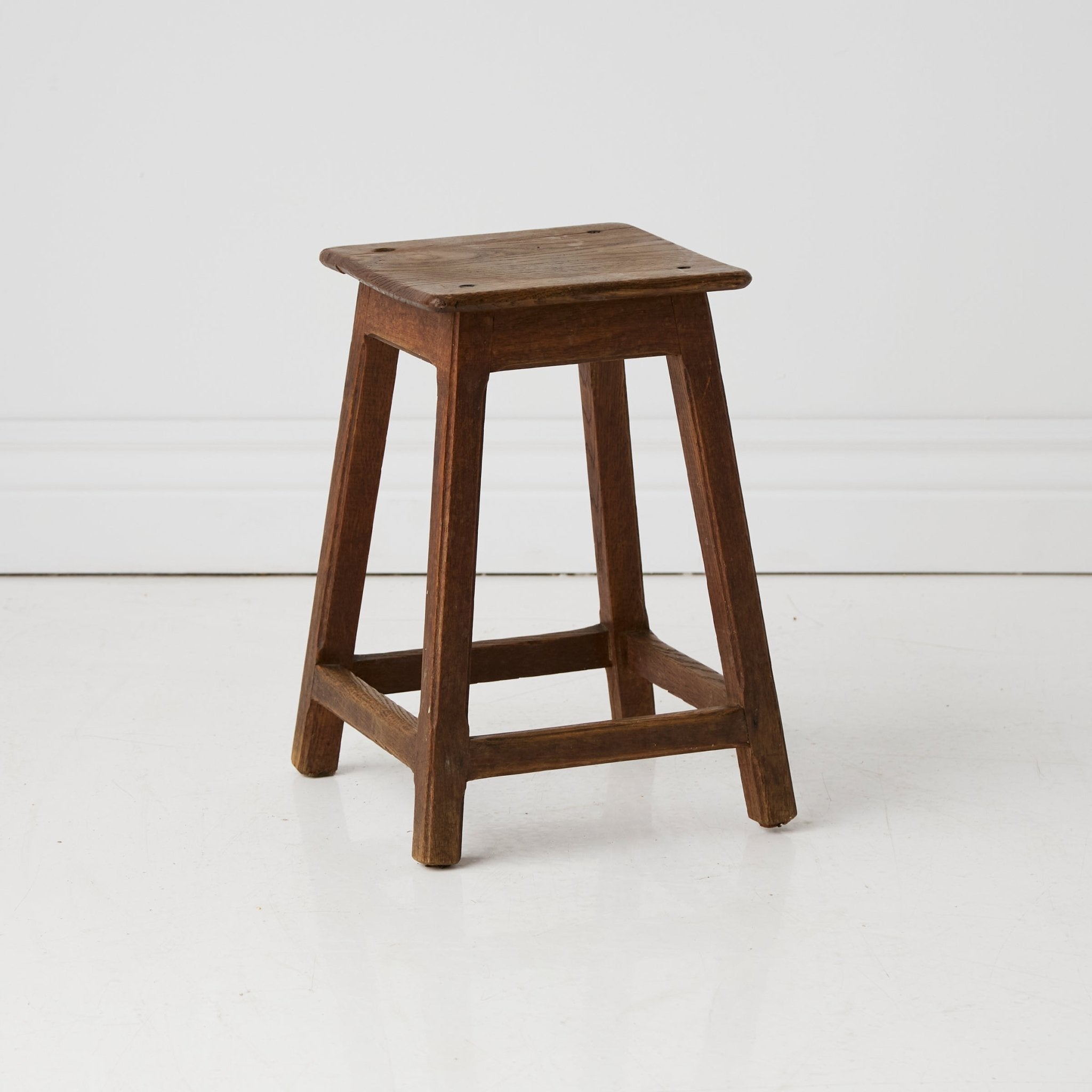 Antique Oak Stool - elsie green - furniture