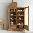 Antique Oak Vitrine - elsie green - furniture