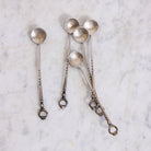 Antique Ottoman Coin Silver Spoon Set of 5 - elsie green - the french kitchen