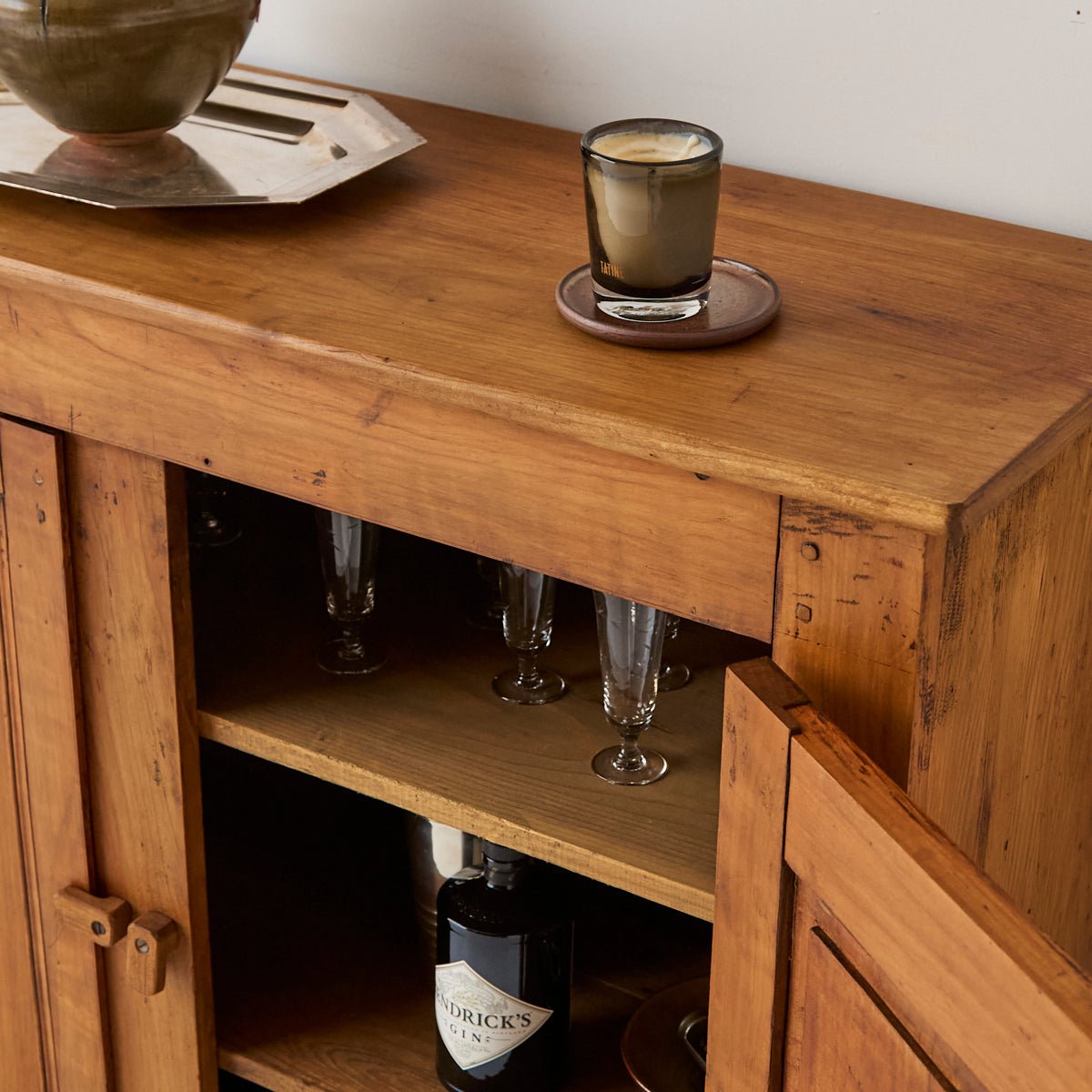 Antique Pantry Cabinet - elsie green - furniture