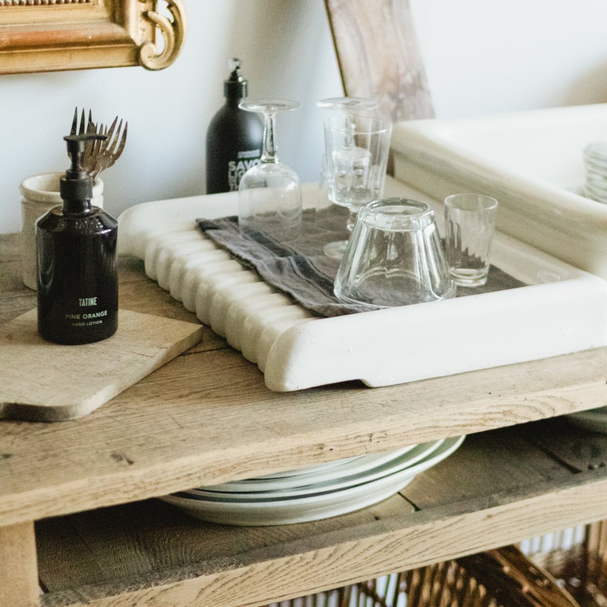 Antique Porcelain Drain Board - elsie green - the french kitchen