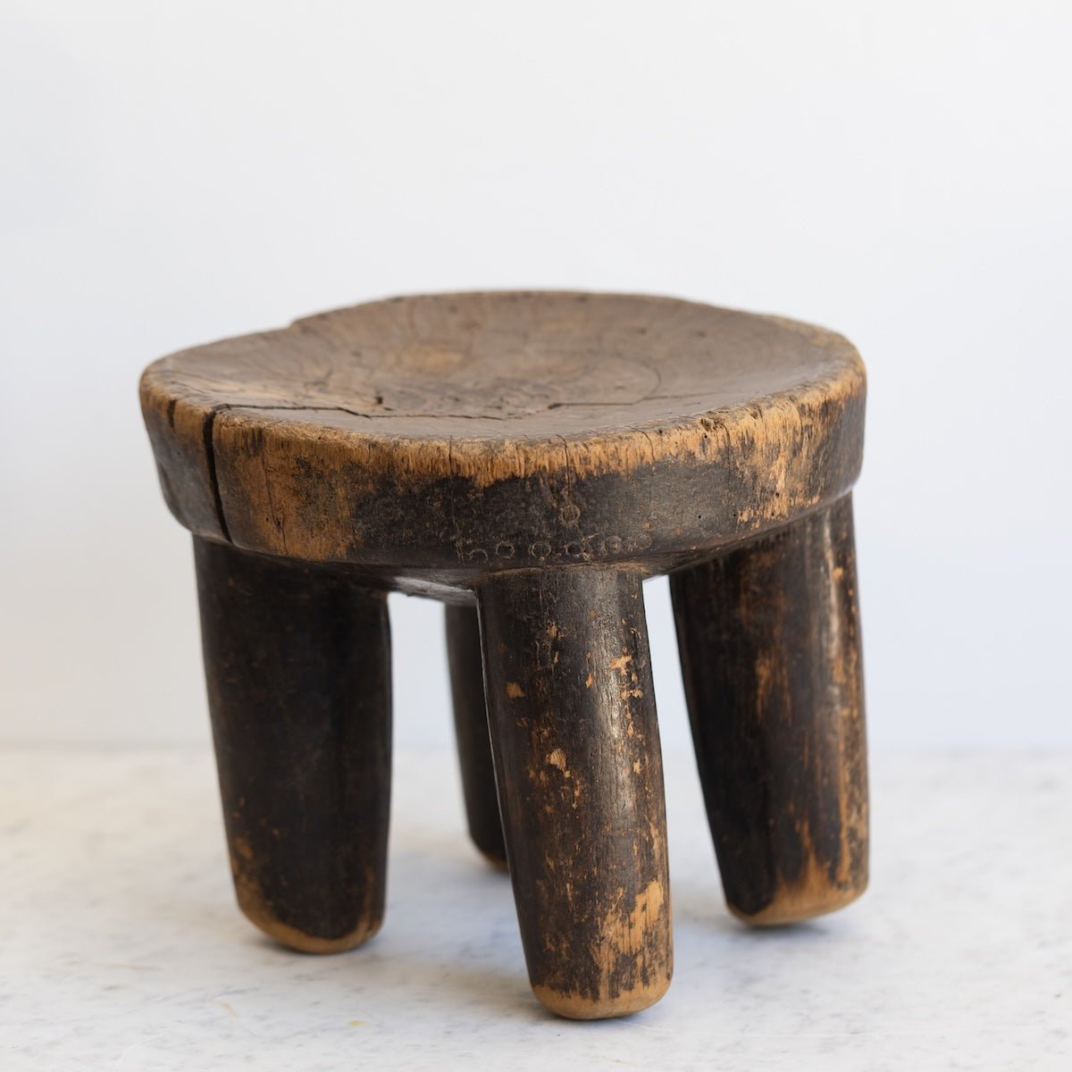 Antique Primitive Stool - elsie green - furniture