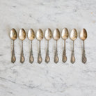 Antique Rogers & Hamilton Monogrammed Spoon Set of 9 - elsie green - the french kitchen