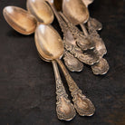 Antique Rogers & Hamilton Monogrammed Spoon Set of 9 - elsie green - the french kitchen