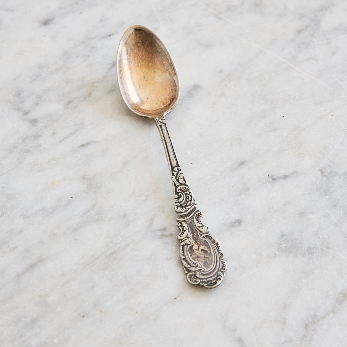 Antique Rogers & Hamilton Monogrammed Spoon Set of 9 - elsie green - the french kitchen