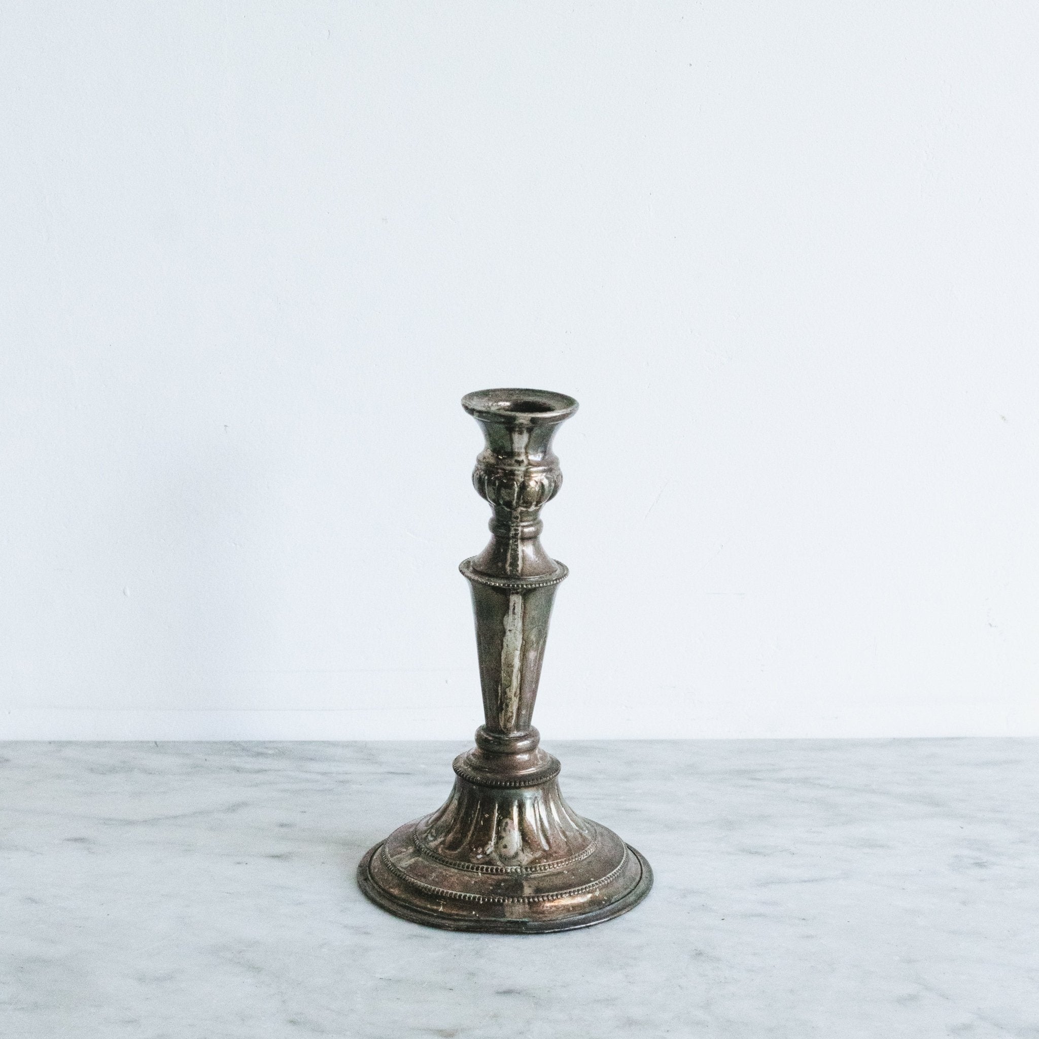 Antique Silver Candlestick - elsie green - Decor