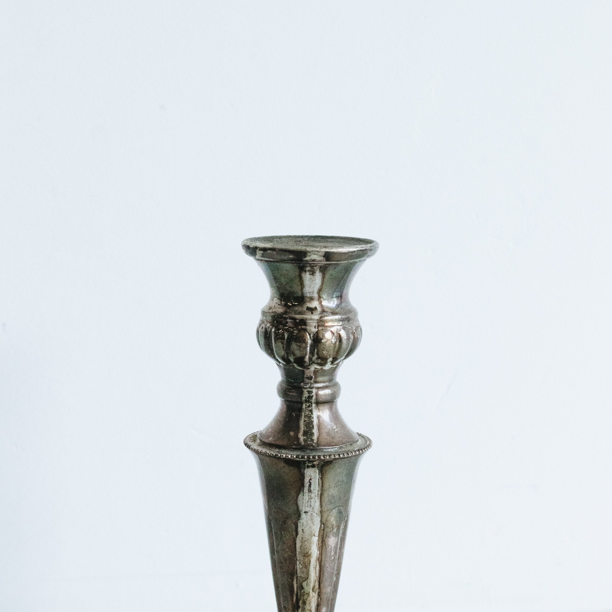 Antique Silver Candlestick - elsie green - Decor