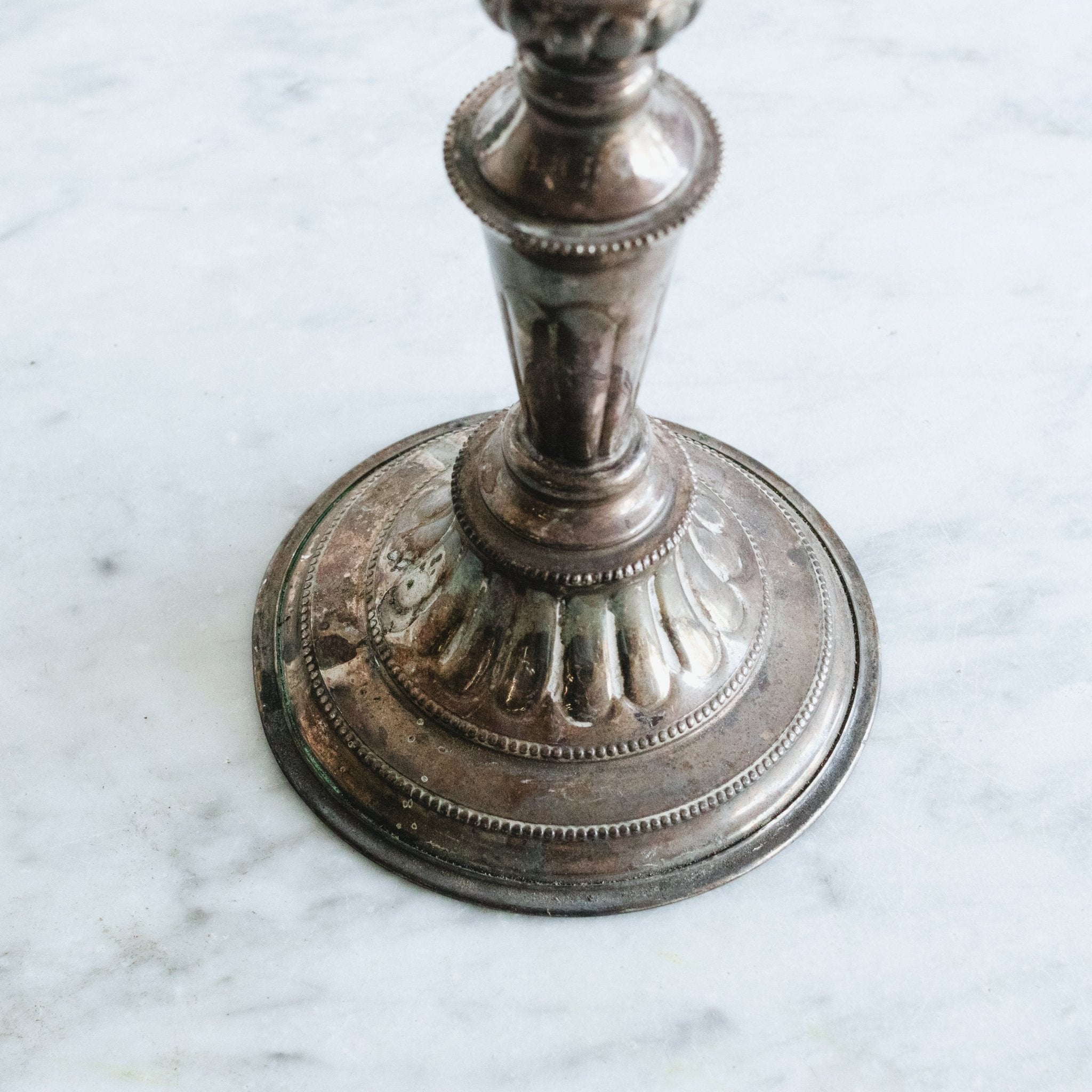 Antique Silver Candlestick - elsie green - Decor