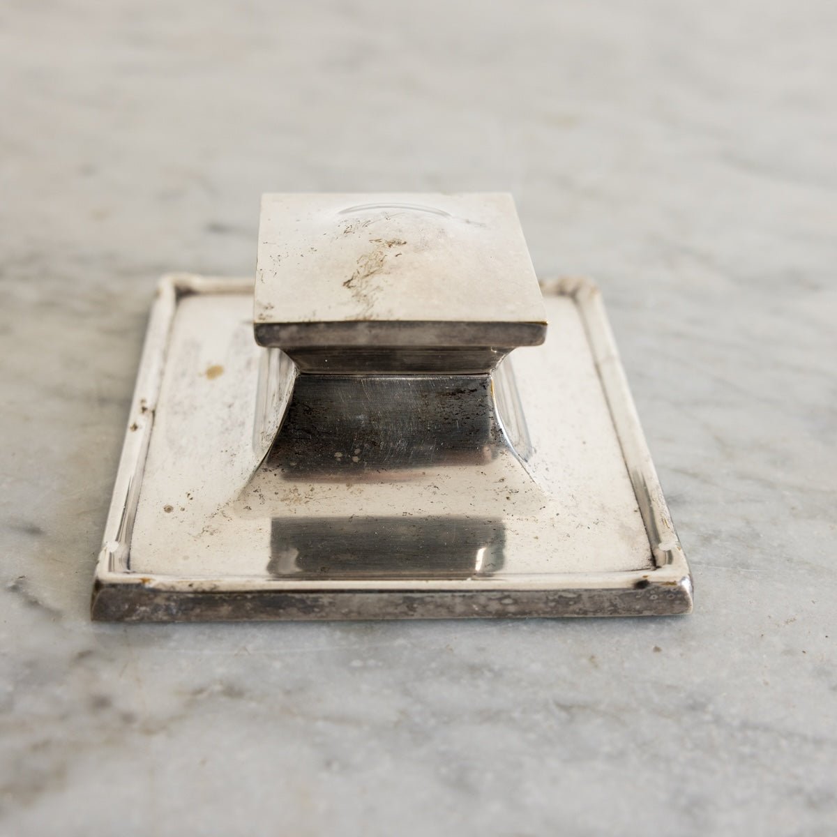 Antique Silver Inkwell - elsie green - decor