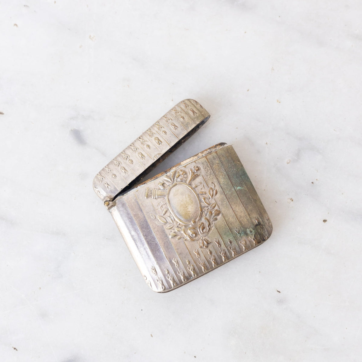 Antique Silver Match Case - elsie green - Decor