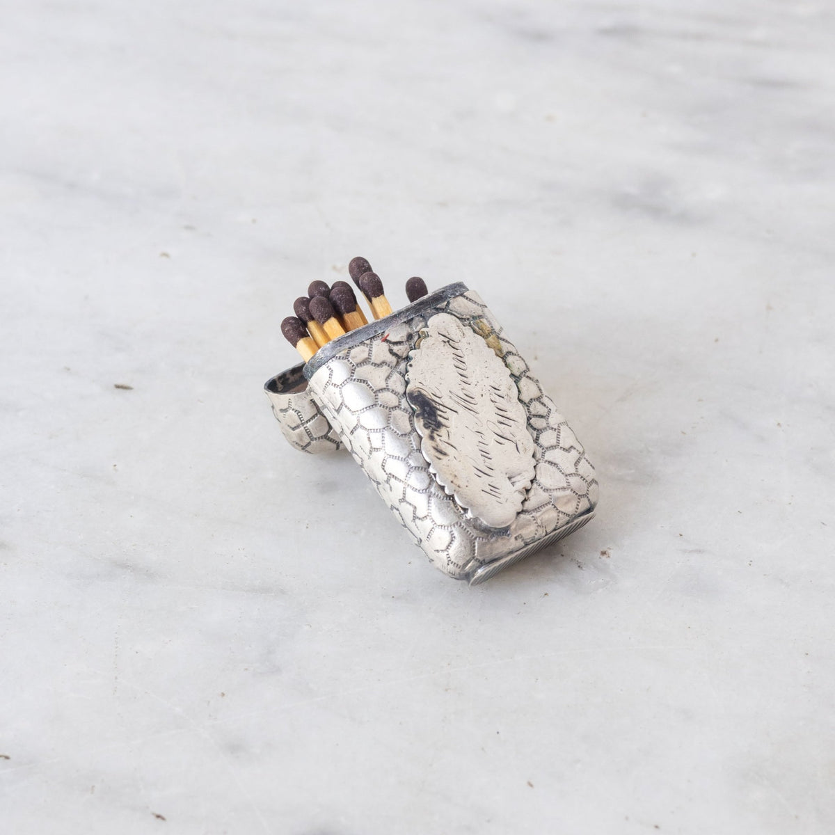 Antique Silver Match Case - elsie green - Decor