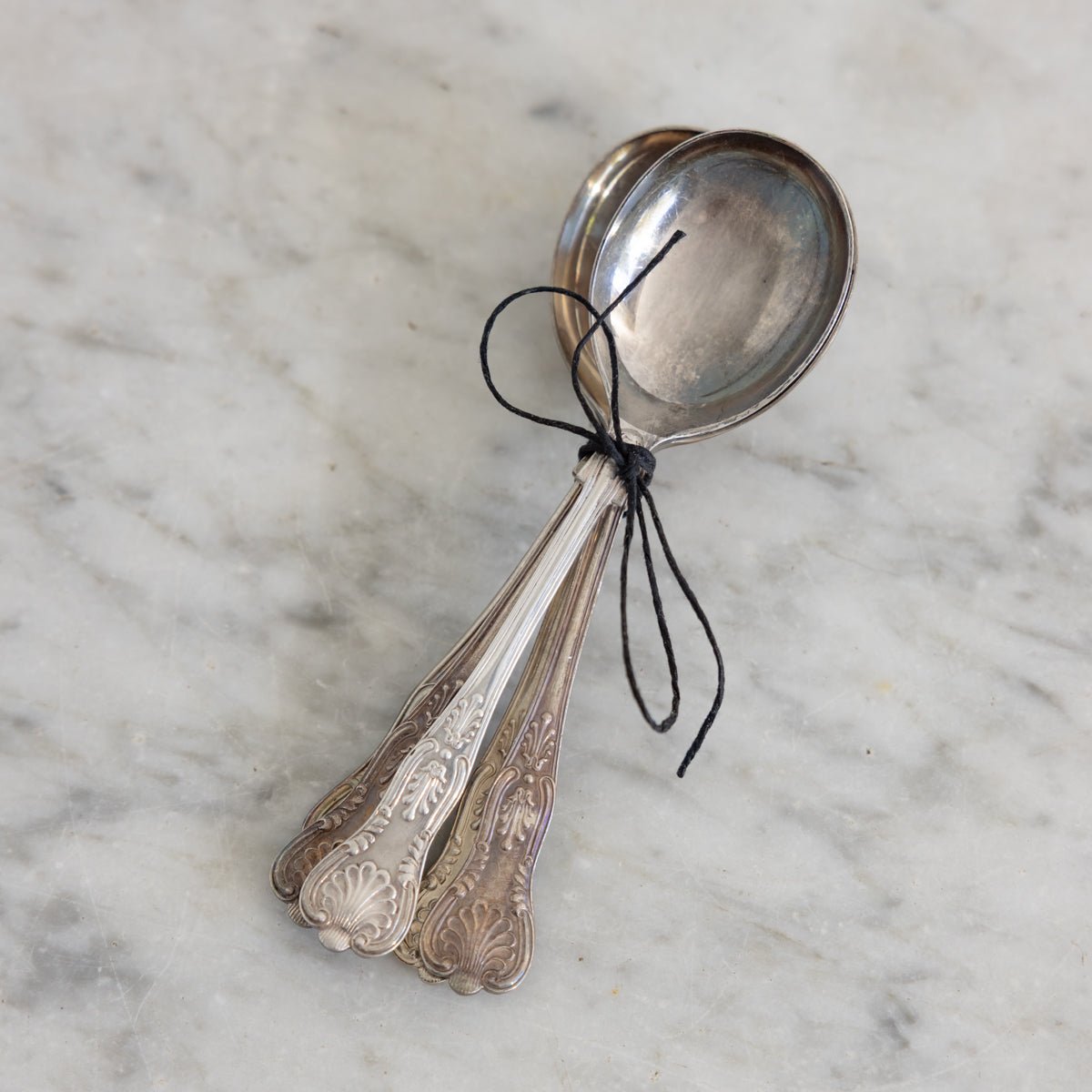 Antique Soup Spoon Set of 5 | The Patrick Orbe Collection - elsie green - the french kitchen