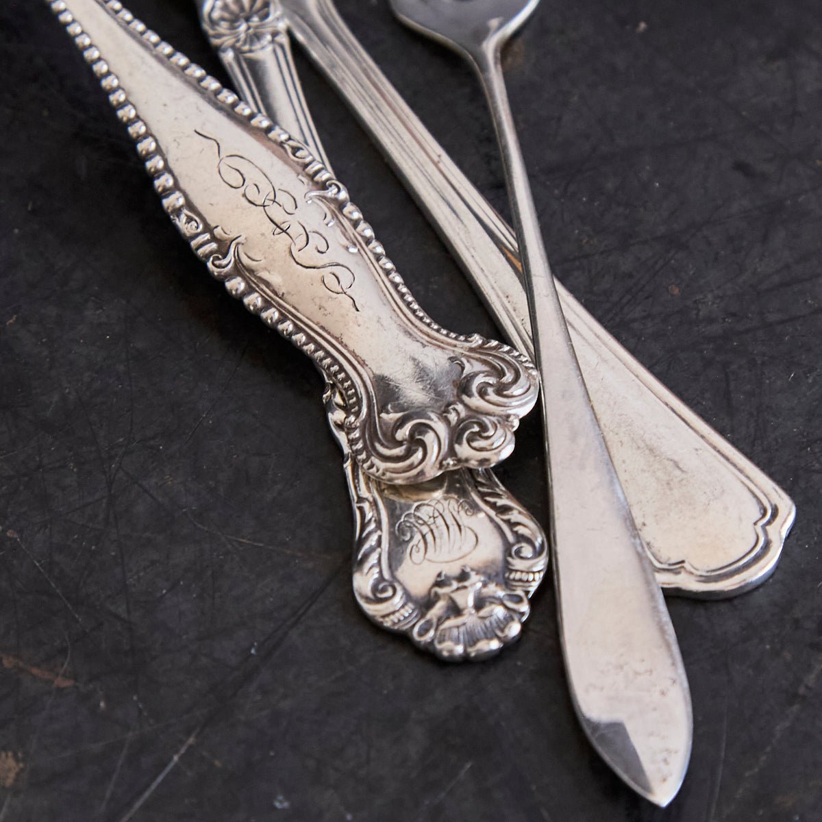 Antique Sterling Relish Set of 4 Pieces | The Patrick Orbe Collection - elsie green - the french kitchen