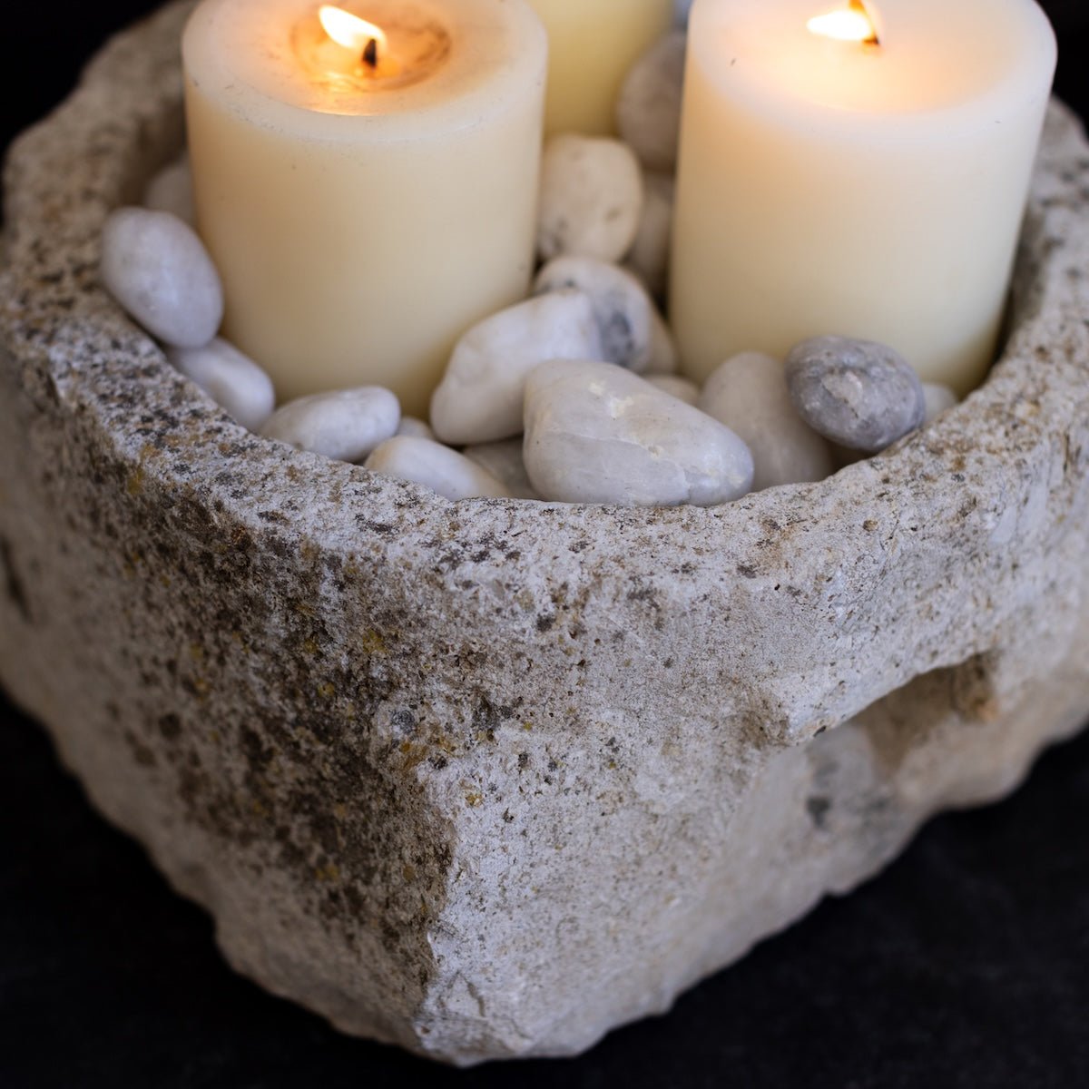 Antique Stone Mortar - elsie green - decor