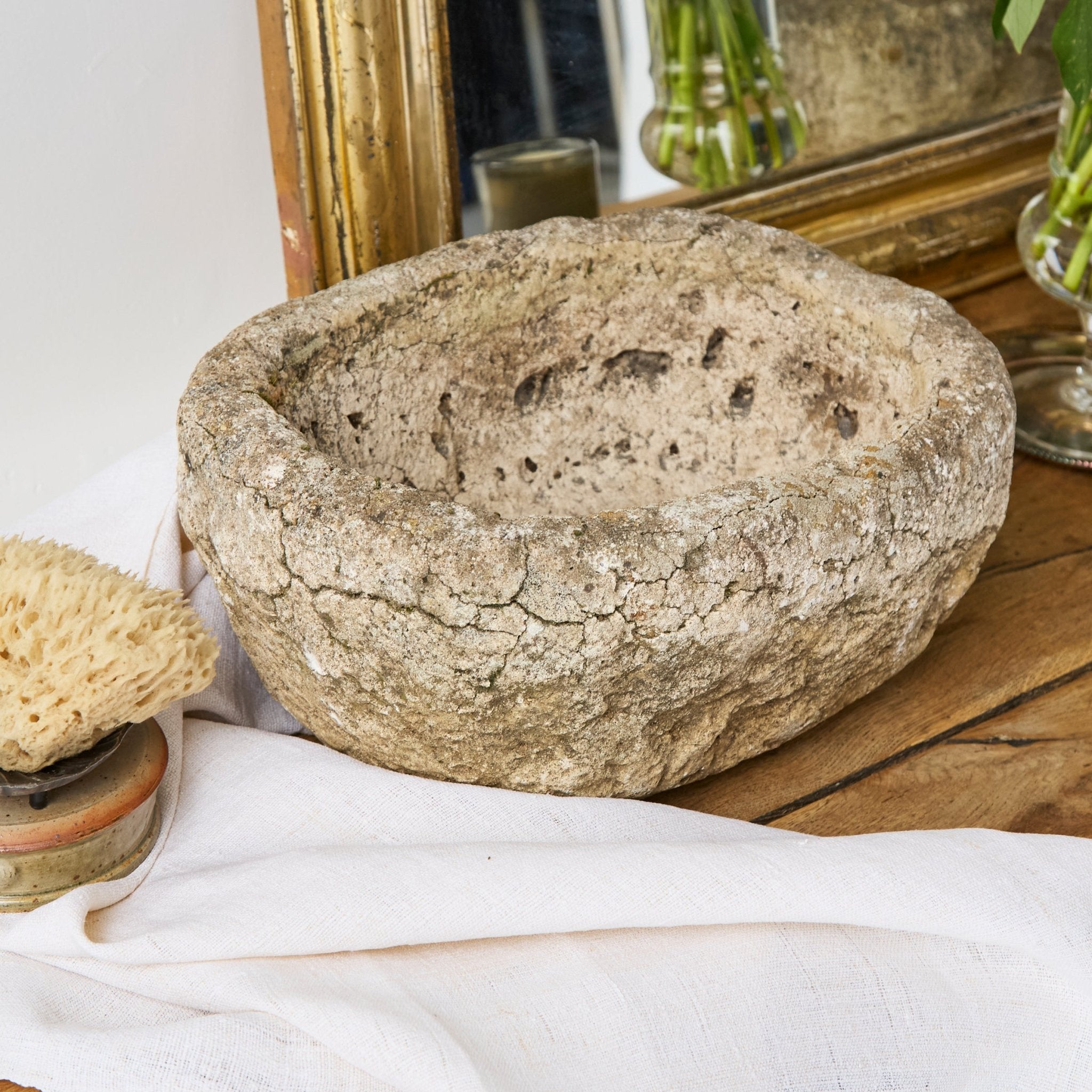 Antique Stone Sink - elsie green - decor