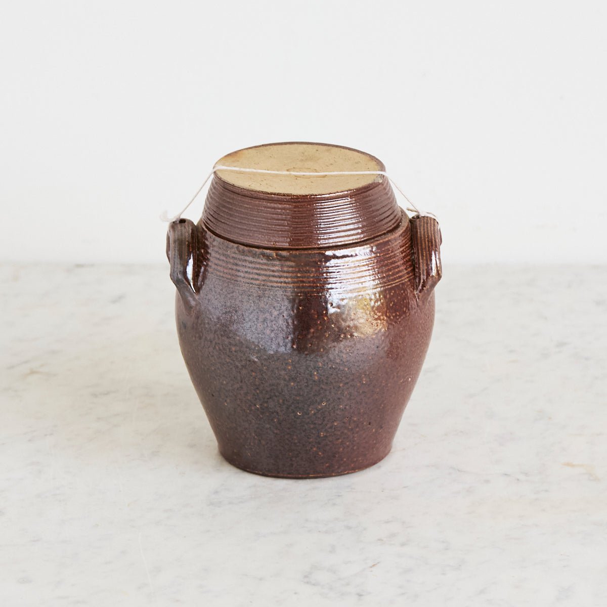 Antique Stoneware Crock with Lid - elsie green - the french kitchen