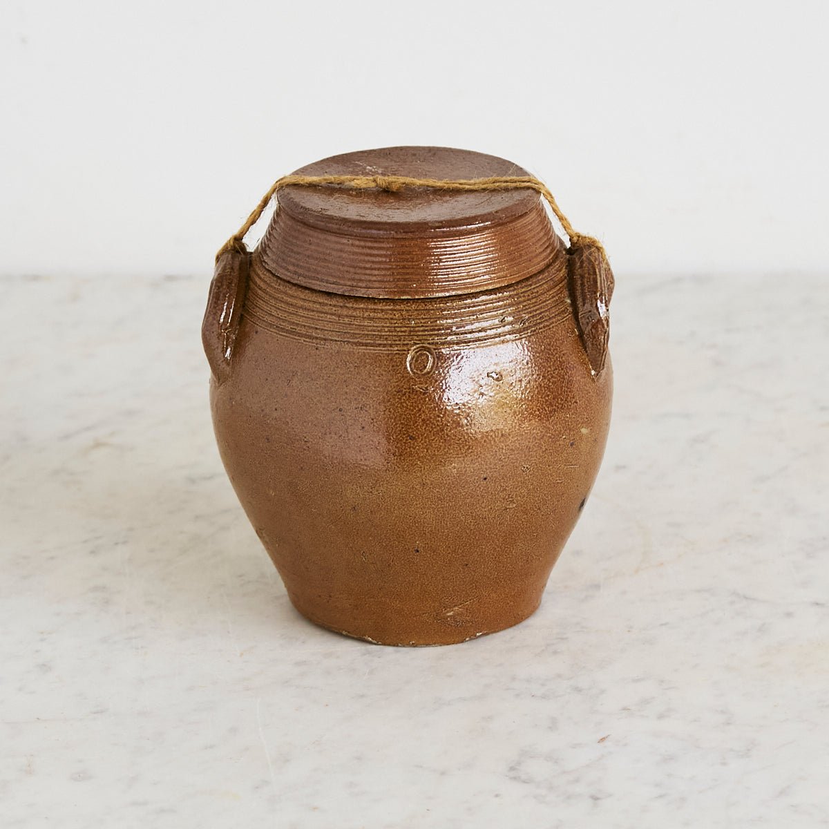 Antique Stoneware Crock with Lid - elsie green - the french kitchen