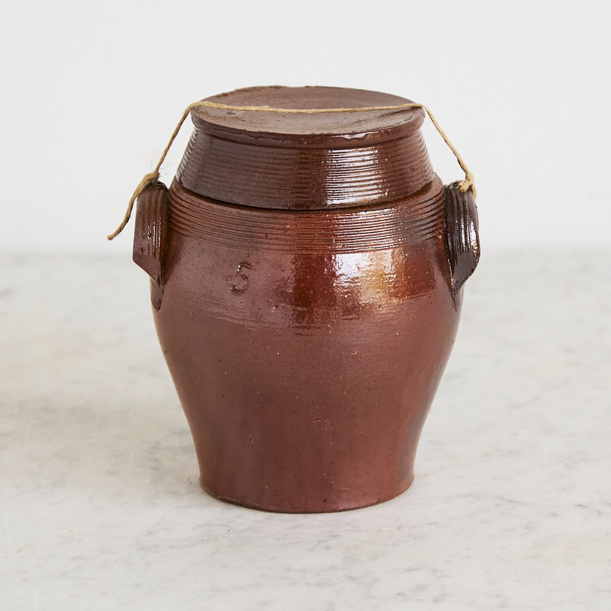Antique Stoneware Crock with Lid - elsie green - the french kitchen