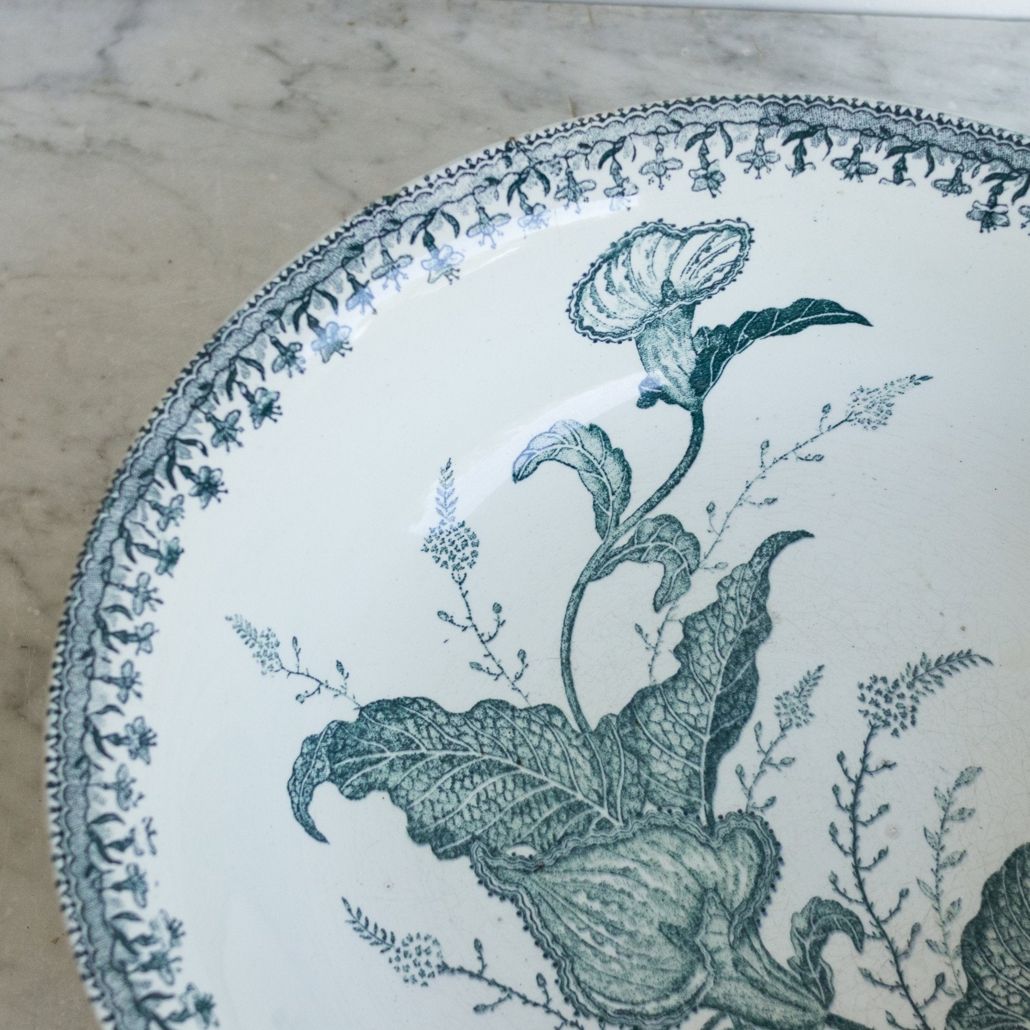 Antique Transferware Bowl with Lilies - elsie green - the french kitchen