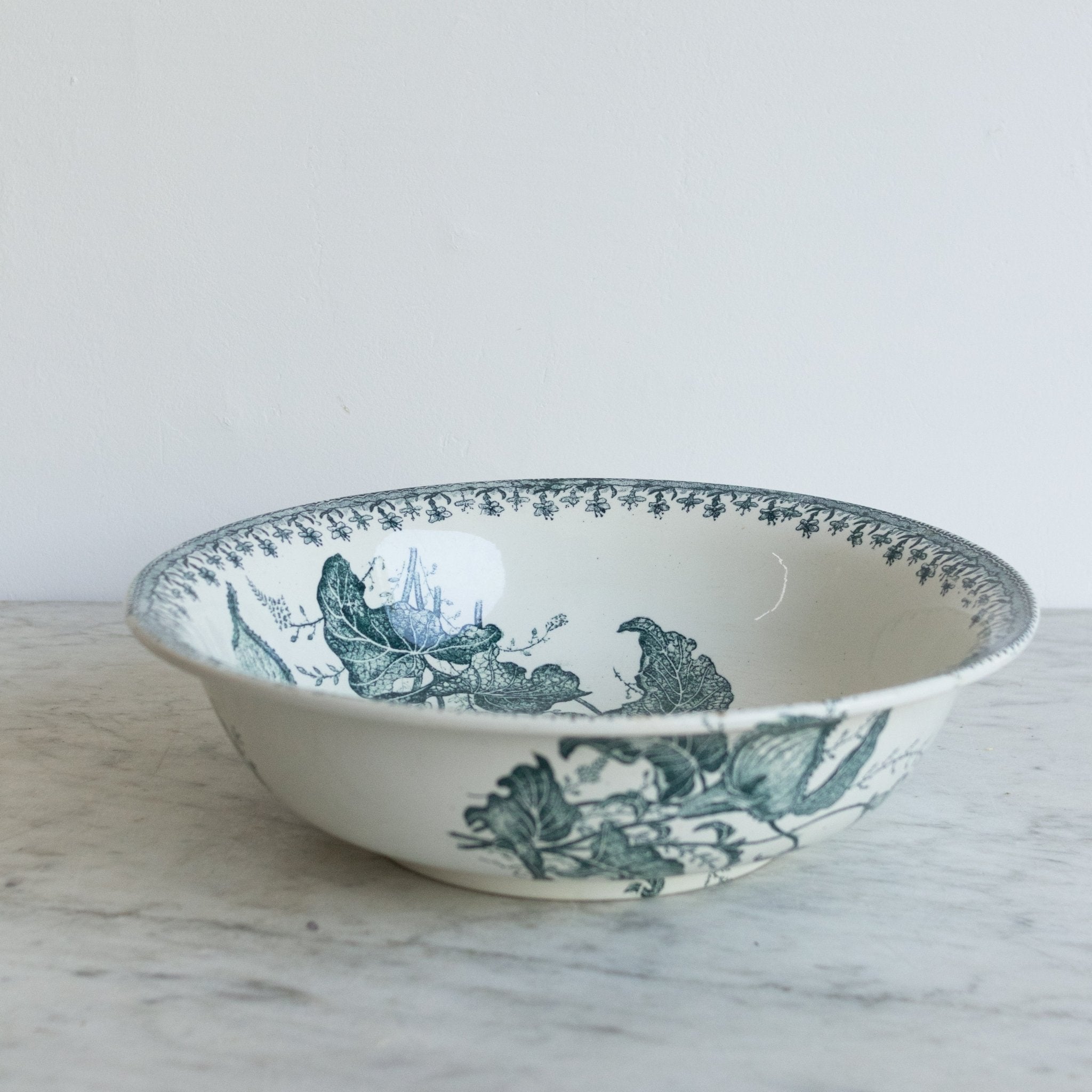Antique Transferware Bowl with Lilies - elsie green - the french kitchen